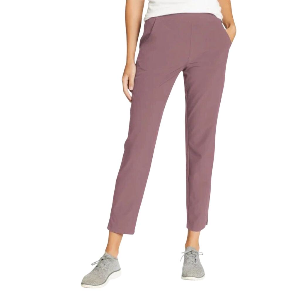 Eddie Bauer Ladies' Traveler Ankle Pants Pink Dusty Violet Size XL